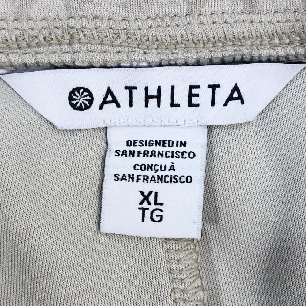 EUC ATHLETA Seasoft Mid-Rise Straight Crop Pant 982929 in Abalone Ivory Grey XL - Picture 13 of 15